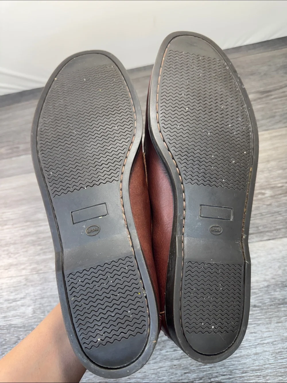 Allen Edmonds Brown Leather Boat Shoes men’s SZ 12 (h181)